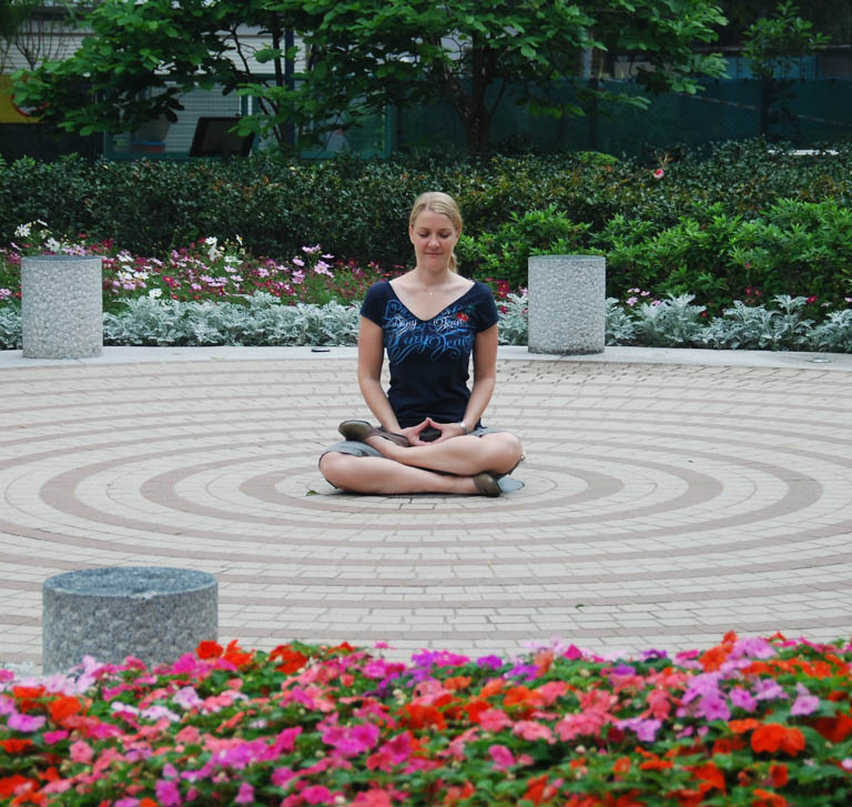 Photograph of me doing qi gong